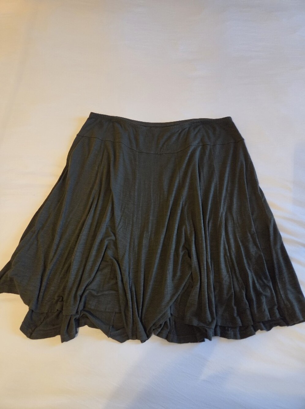 Coldwater Creek Olive Green Circle Skirt